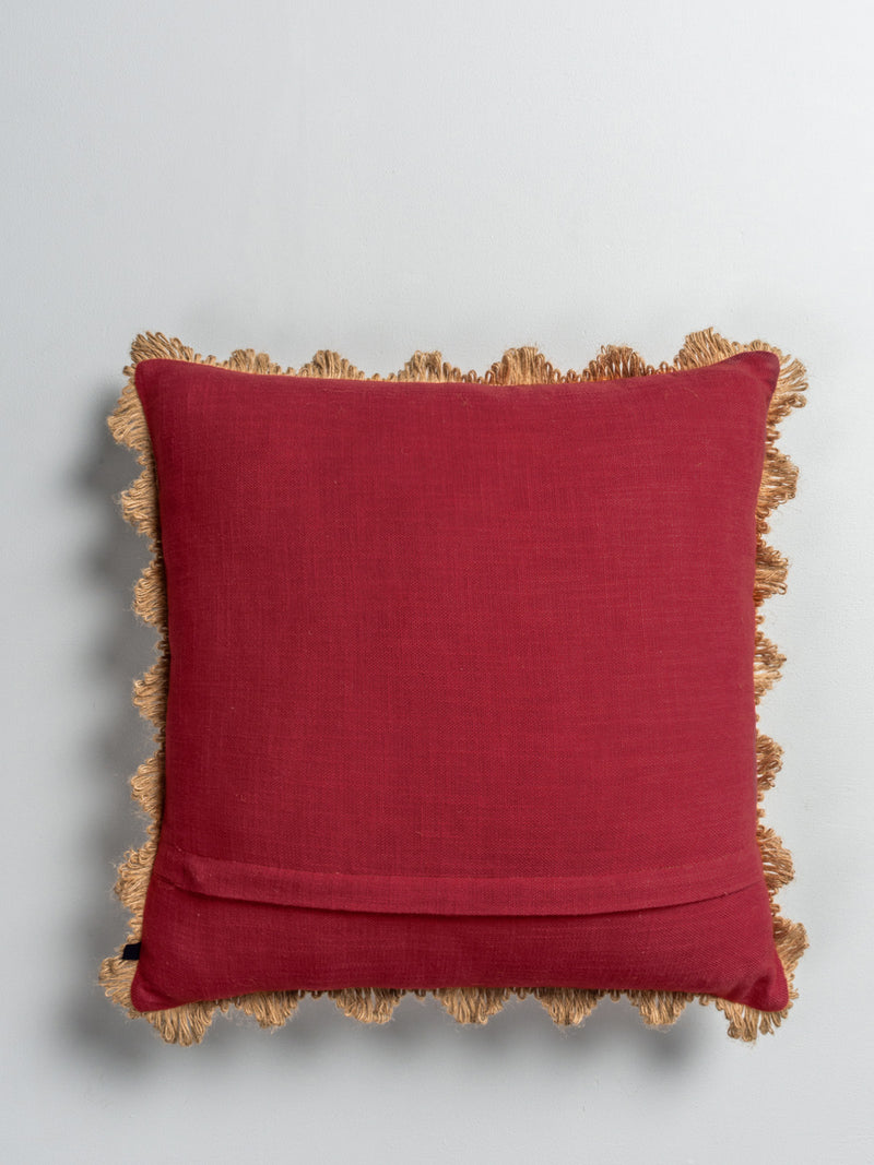 Scallop Trail Cushion Cover (Red)