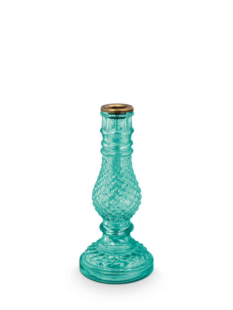 Glass Candle Holder(Set of 2)-Blue, Green