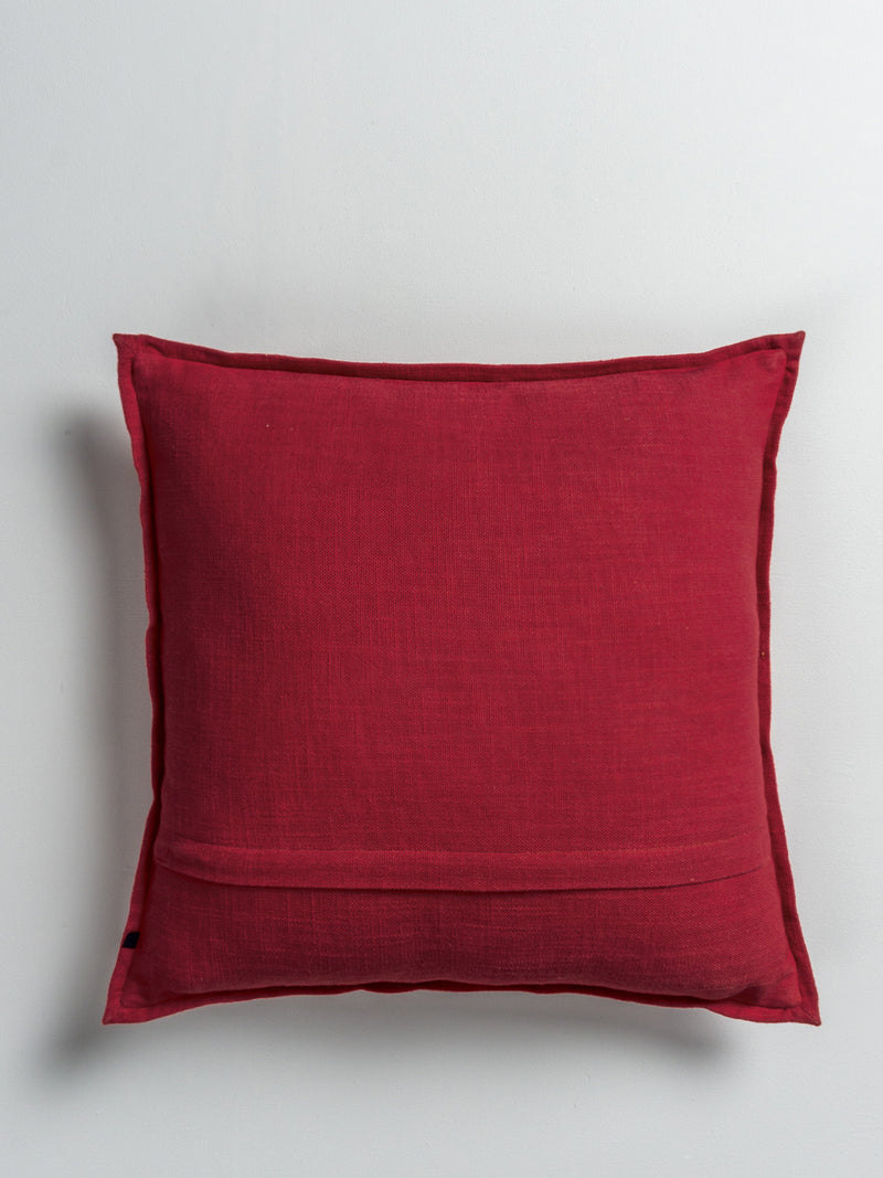 Chevron Wave Cushion Cover (Red)