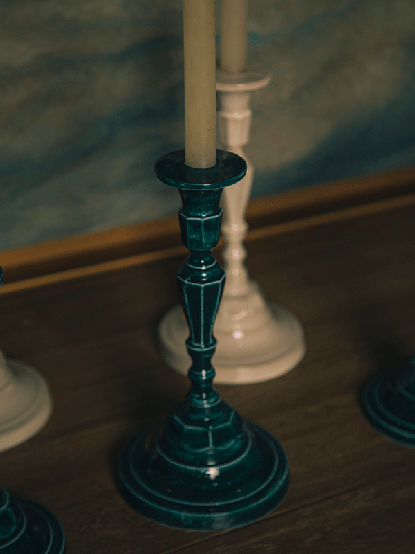 Celeste Candle Holder-Turquoise