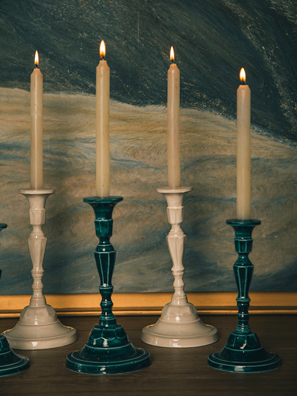 Celeste Candle Holder-Turquoise