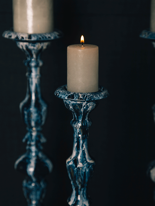 Celeste Candle Holder-Blue