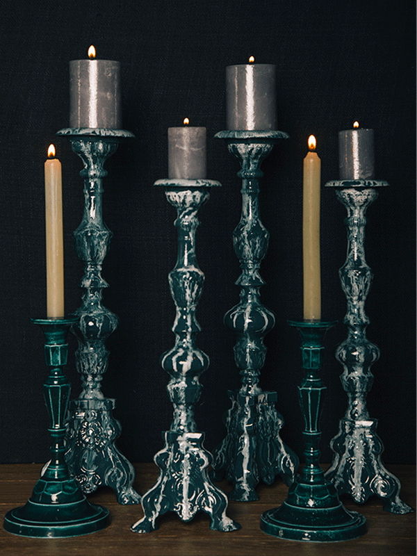 Celeste Candle Holder-Green