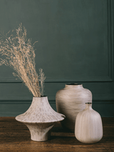 Mushroom Vase-Sand-Small