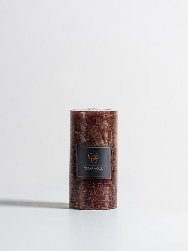 Cedarwood Pillar Candle (S,M,L)