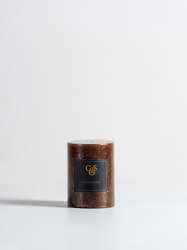 Cedarwood Pillar Candle (S,M,L)