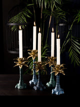 Coconut Palm Candle Holder- Green (M)
