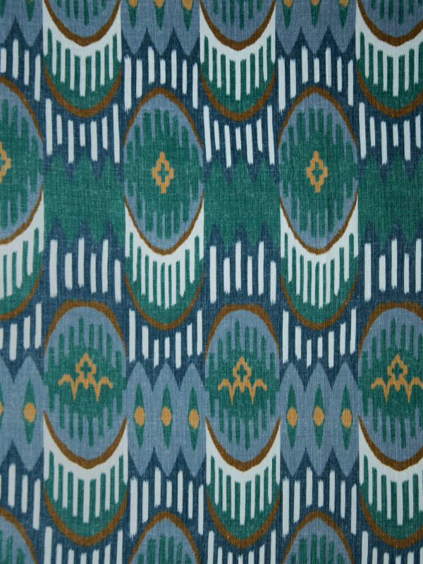 African Ikat (Aqua) - Sample