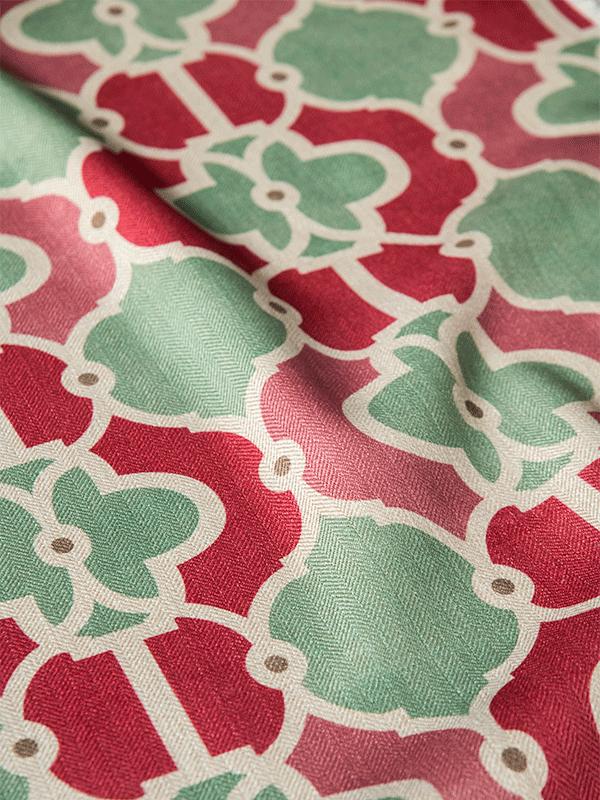Imperial Knot (Ruby, Seafoam)-Sample