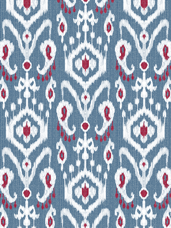 Watercolour Ikat (Denim)