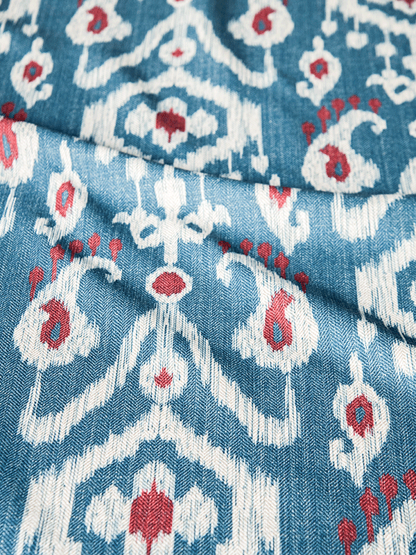 Watercolour Ikat (Denim)