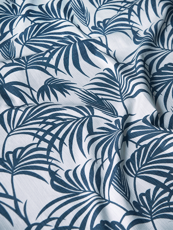 Palm Leaves(Blue-White)