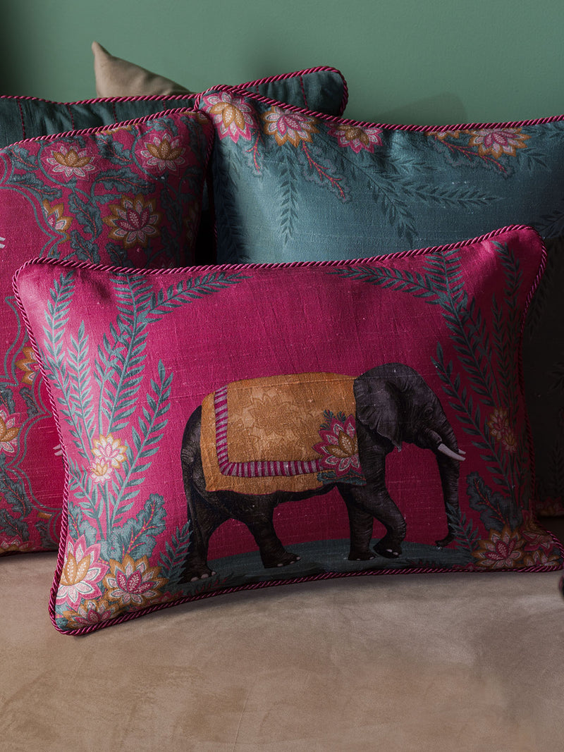 Haathi Cushion Cover (Pink-R)