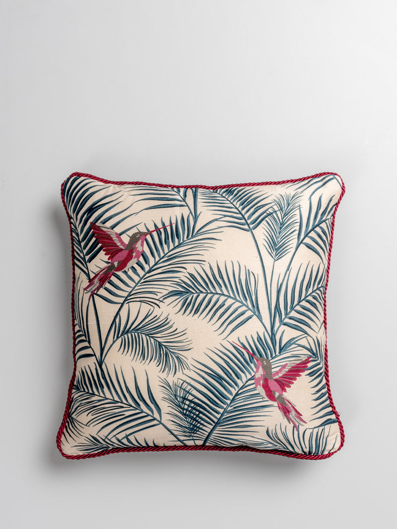 Humming Bird Cushion Cover (Ivory)
