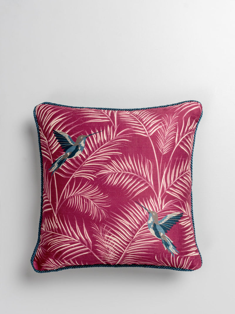 Humming Bird Cushion Cover (Pink)