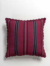 Lotus Stripes Cushion Cover (Cherry)