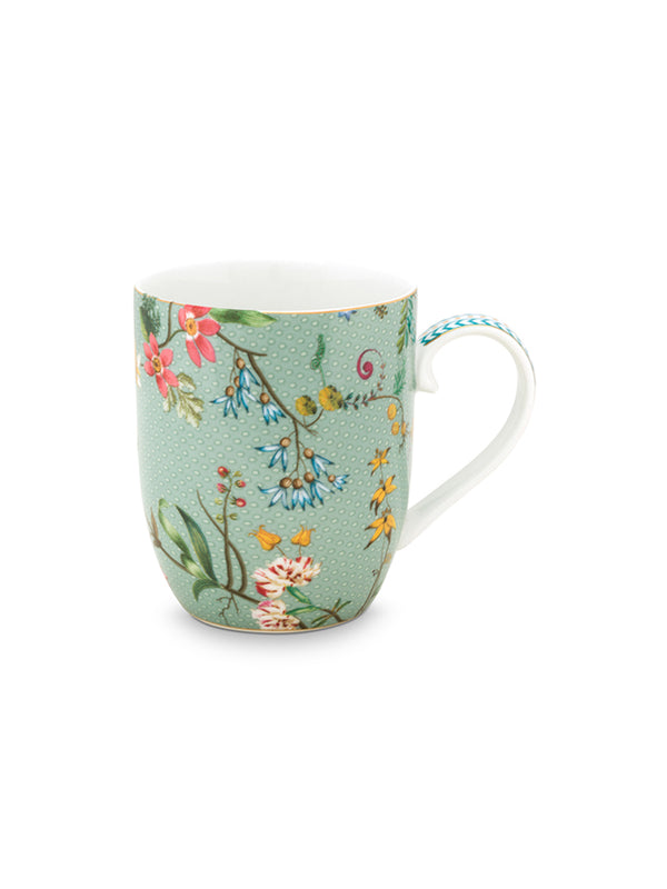 Jolie Flowers Blue Mugs-S (Set of 2)