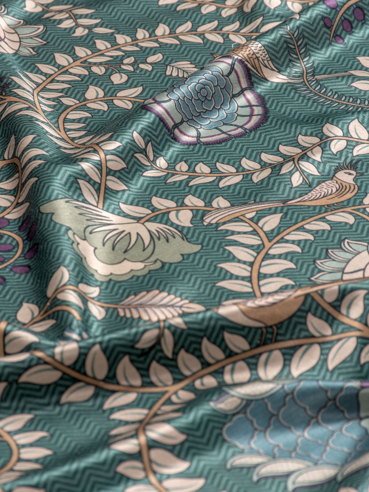 Kalamkari Jaal (Teal)-sample
