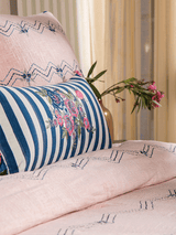 Striped Roses Bedding Set