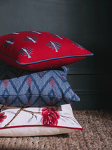 Pinecone Cushion Cover-Berry