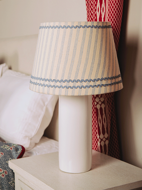 Portobello Lampshade-Blue Stripes