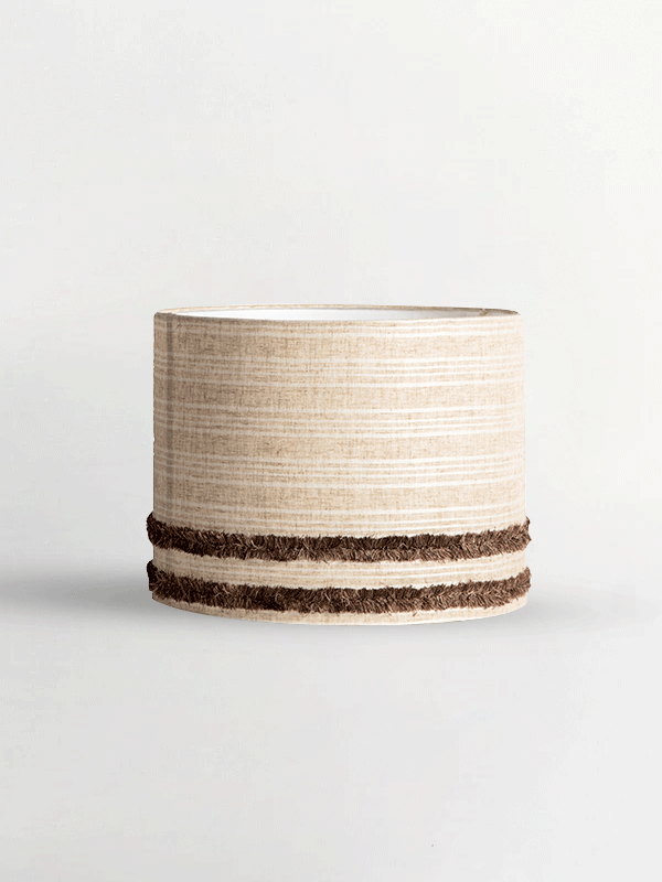 Mayfair Lampshade-Frayed-Brown