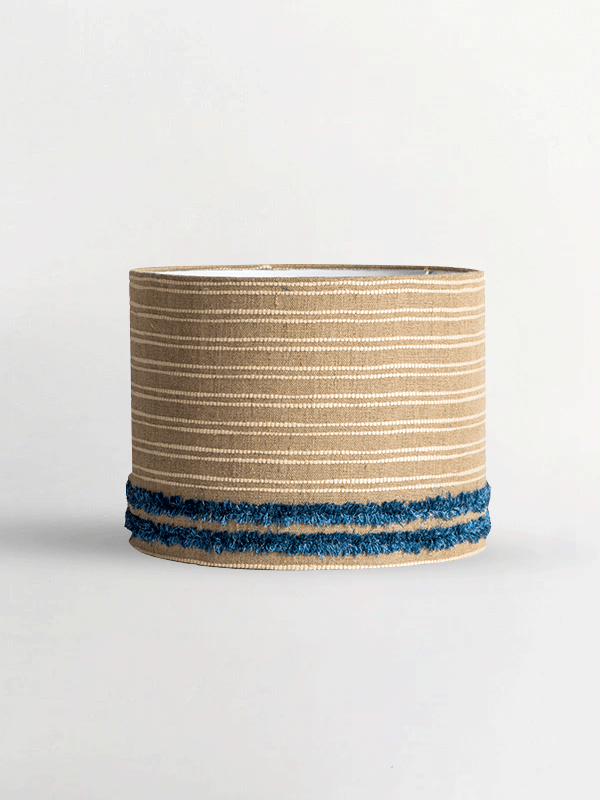 Mayfair Lampshade-Frayed-Blue