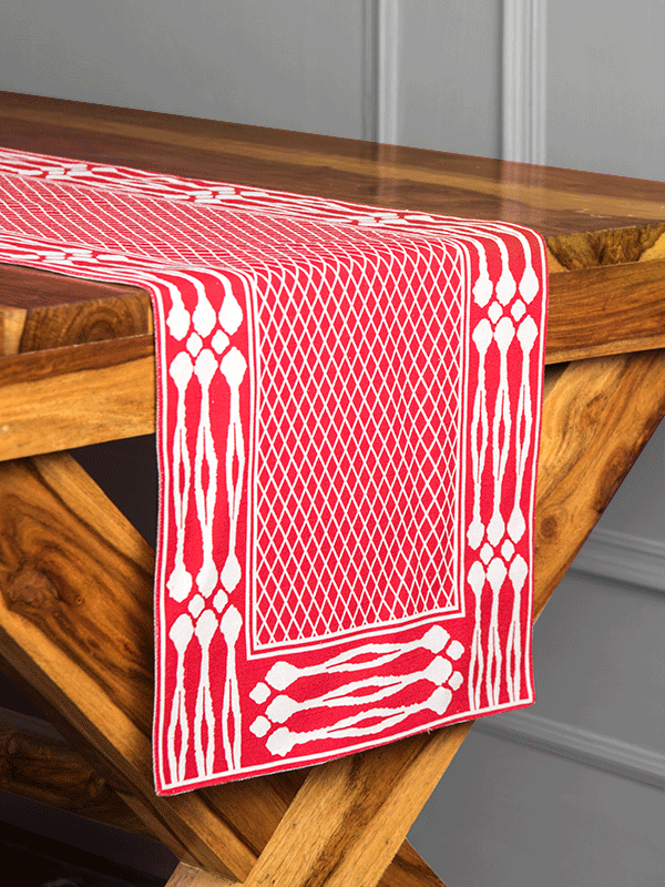 Candy Cane Table Runner-Red