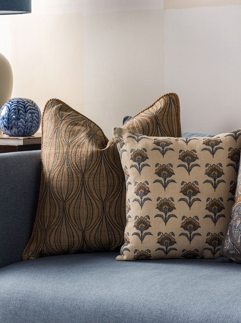 Marigold Field Cushion Cover (Brown)