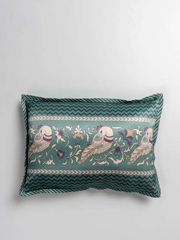 Mayura Lumbar Pillow Cover (Green)