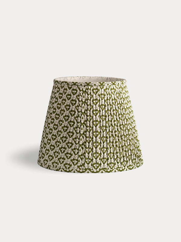 Pondicherry Lampshade - Double Scallop Olive (M)