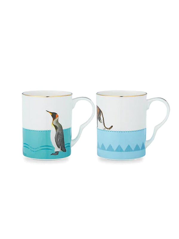 YE Cheetah and Penguin Mugs - Large- (Set of 2)