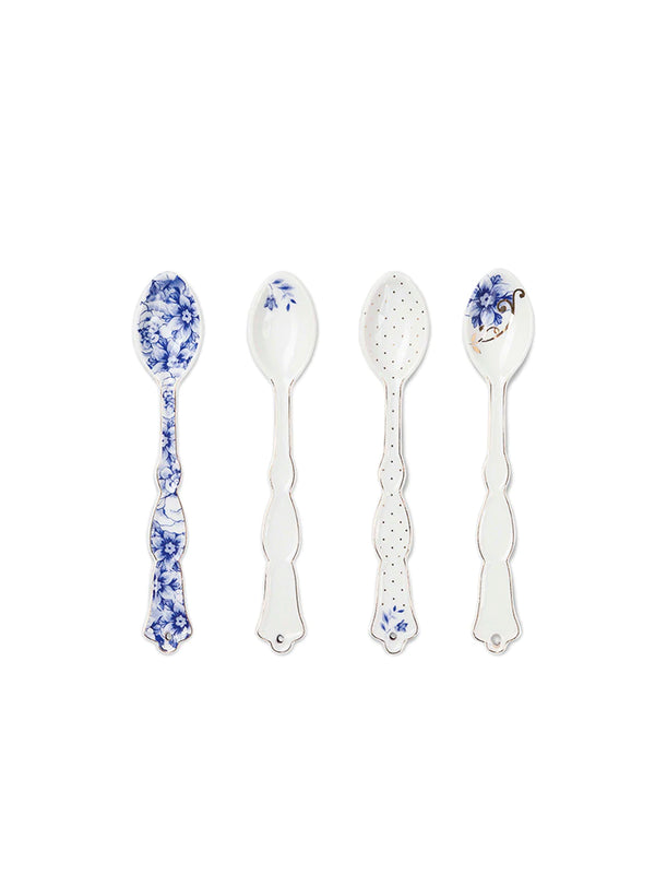 Royal White Tea Spoons (Set of 4)