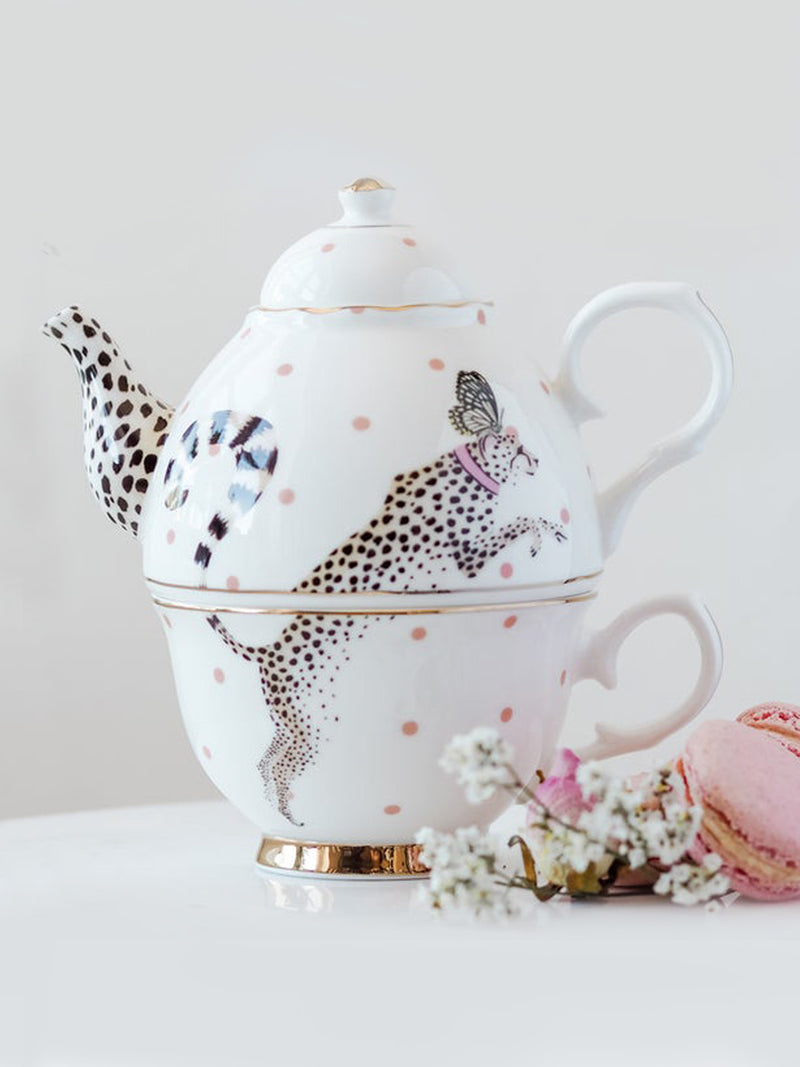 YE Cheeky Cheetah Tea For One Set