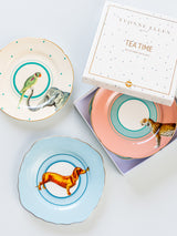 YE Pretty Pastel Animal Tea Plates (Set of 4)