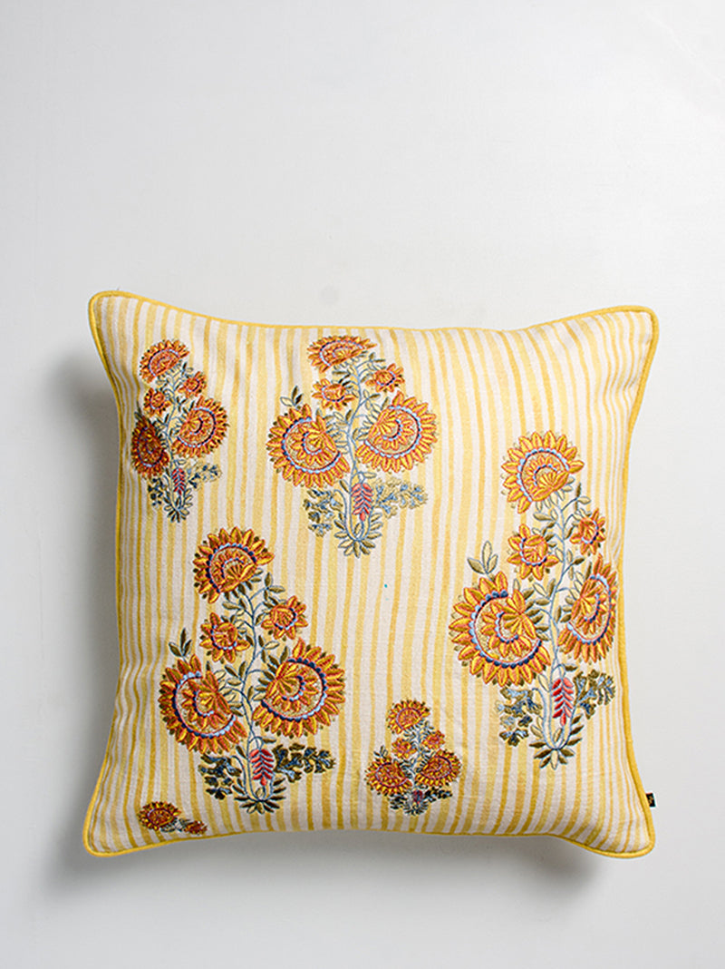 Floret Cushion Cover (Yellow)