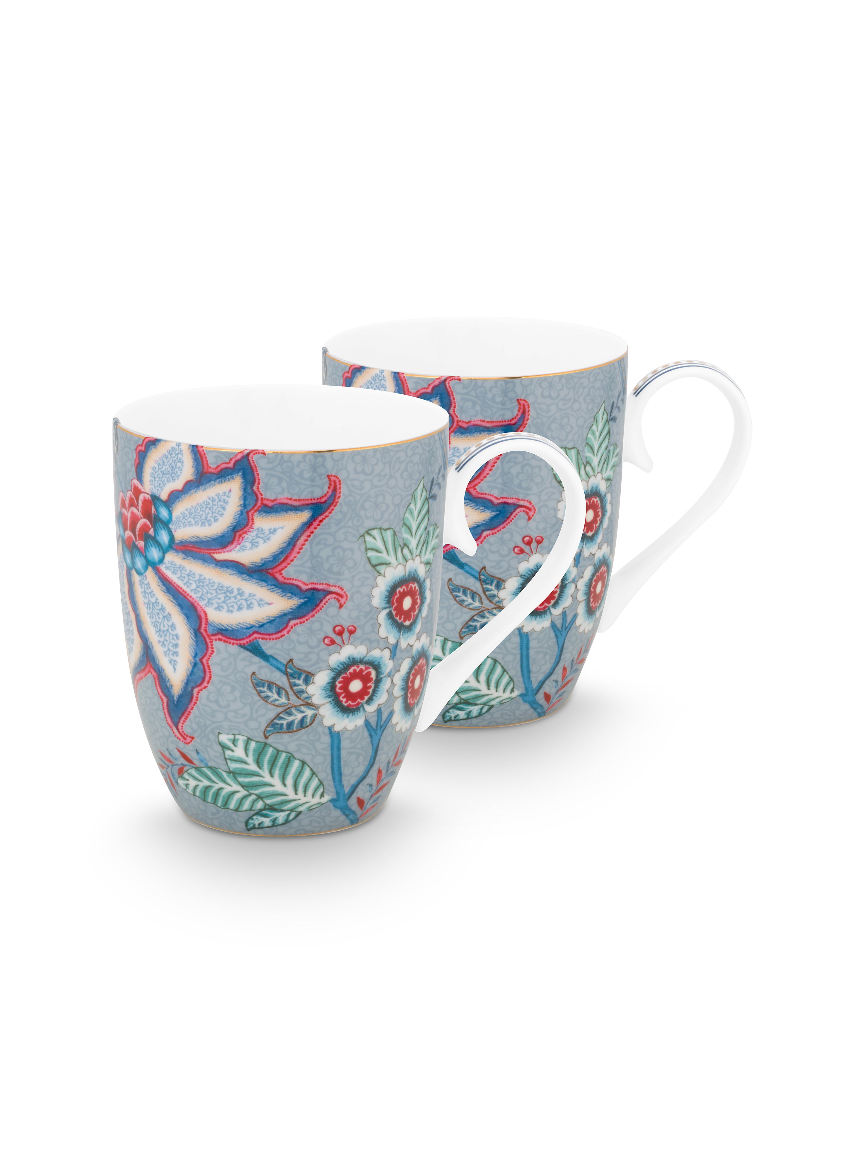 Flower Festival Mugs-L (Set of 2)