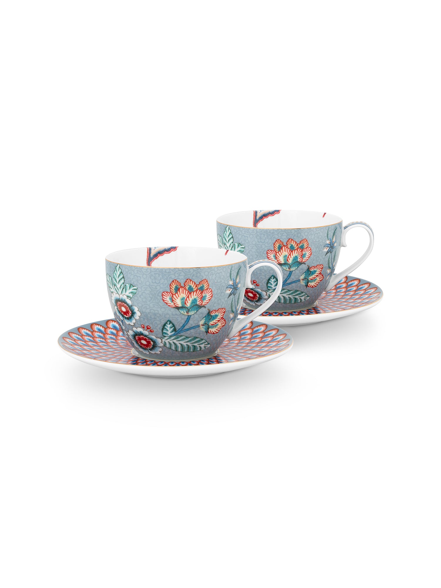 Flower Festival Cups & Saucers (Set of 2)