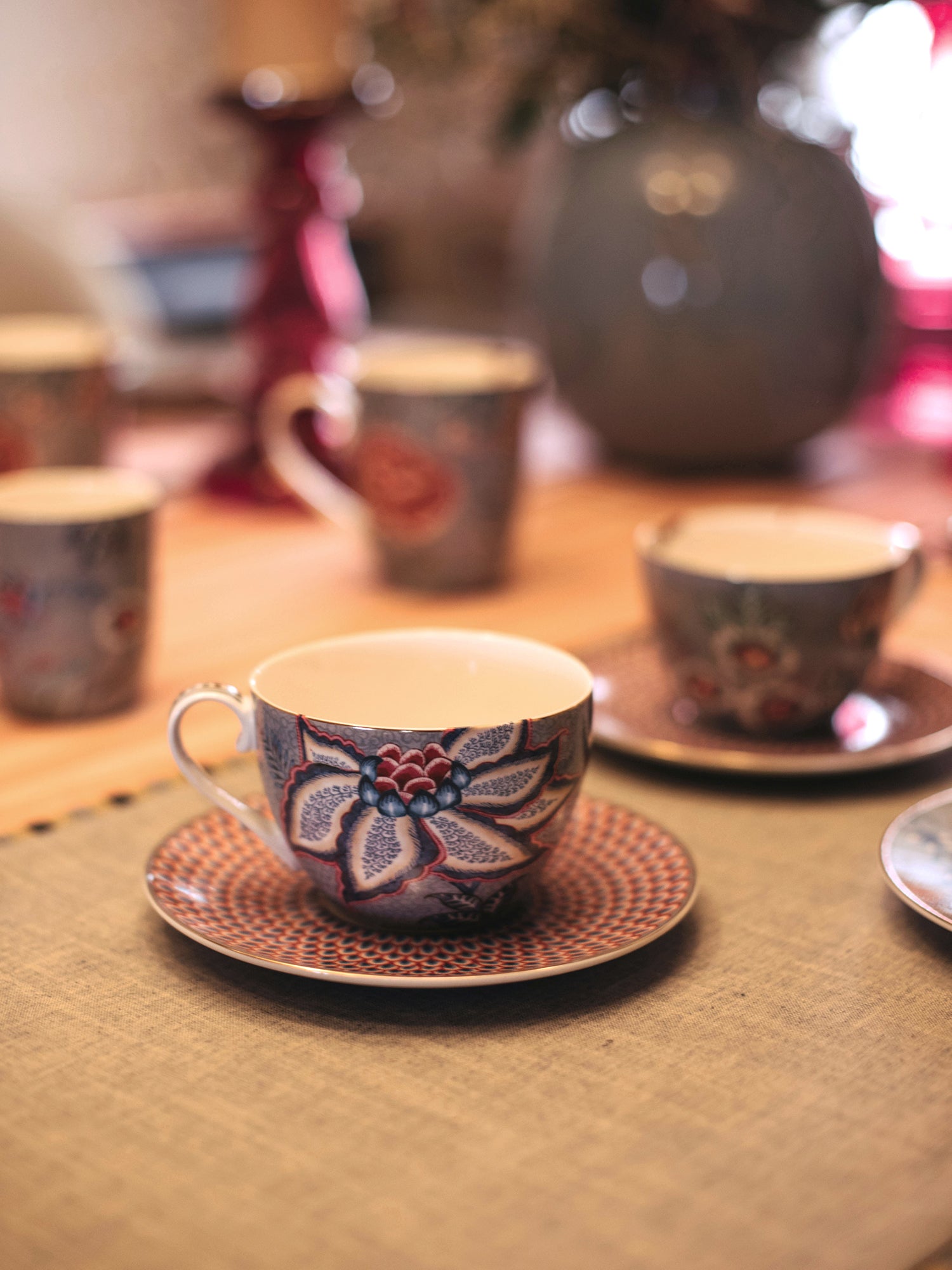 Flower Festival Cups & Saucers (Set of 2)